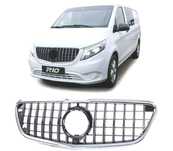 GRELHA FRONTAL MERCEDES V W447 14-19 PRETO CROMADO