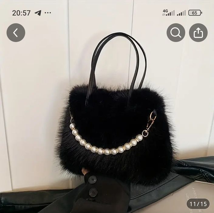Сумка зі штучного хутра