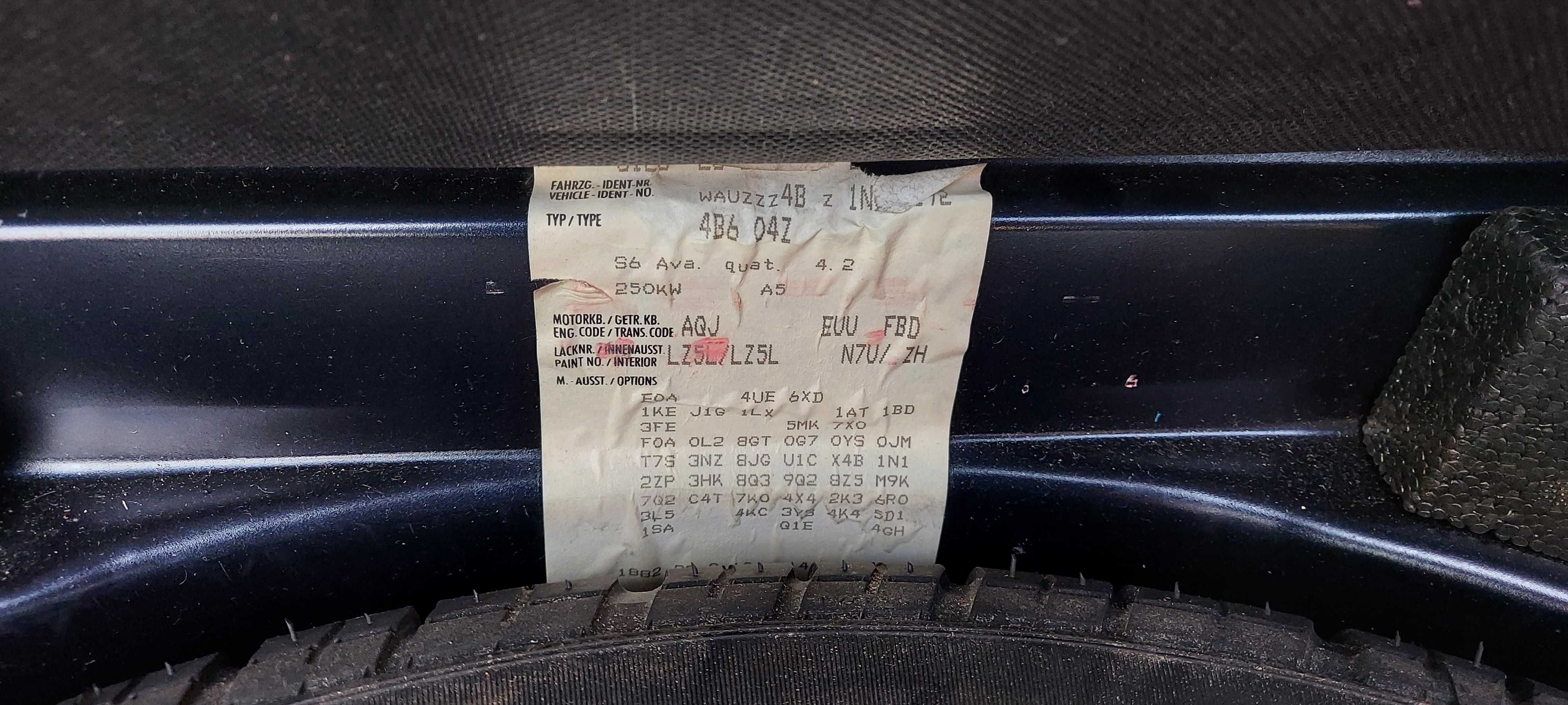 Zderzak tył Kompletny Audi A6 S6 C5 4,2 340km Lz5l