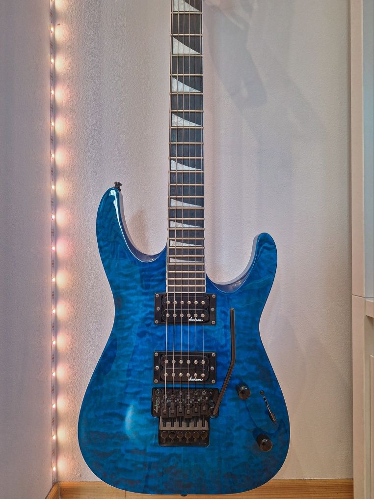 Gitara Jackson Js32 Q Dinky Dka Ah Transparent Blue