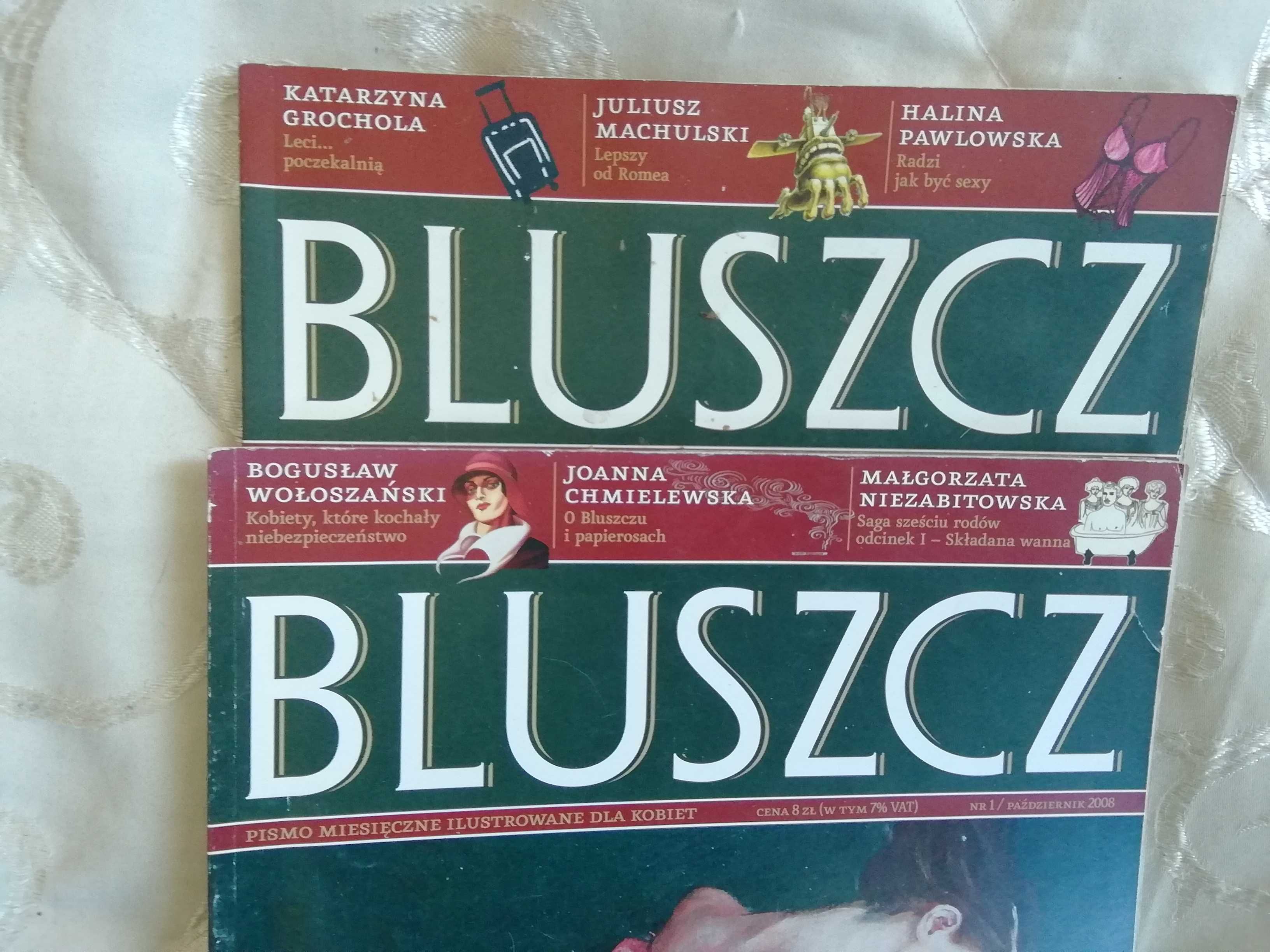 BLUSZCZ Pismo miesięczne ilustrowane dla kobiet Nr 1 i 2 z roku 2008