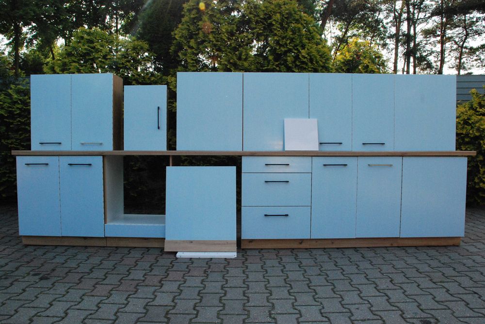 Meble kuchenne BIAŁY AKRYL HG/ARTISAN zestaw 4 m/b NOWE SUPER OKAZJA !