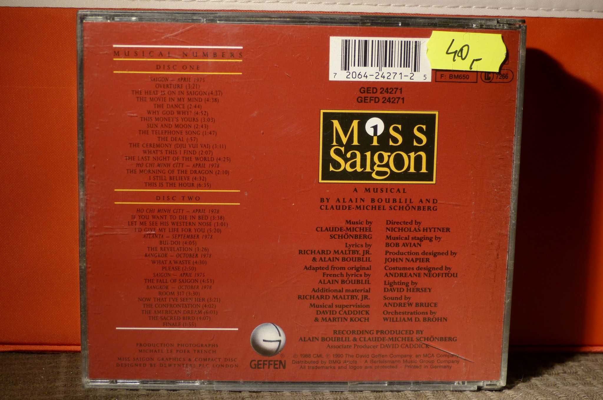 2 CD Miss Saigon soundtrack Boublil & Schönberg bdb-