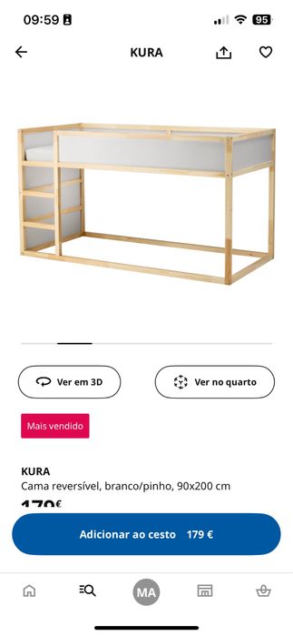 Cama madeira IKEA Kura