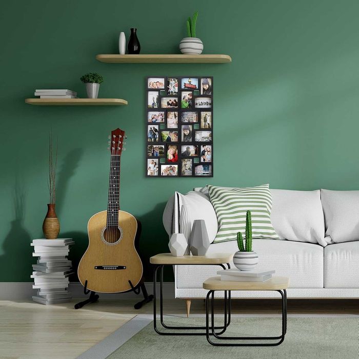 Relaxdays Ramka XXL na 24 zdjęcia w formacie 10 x 15. 53x85 cm czarna