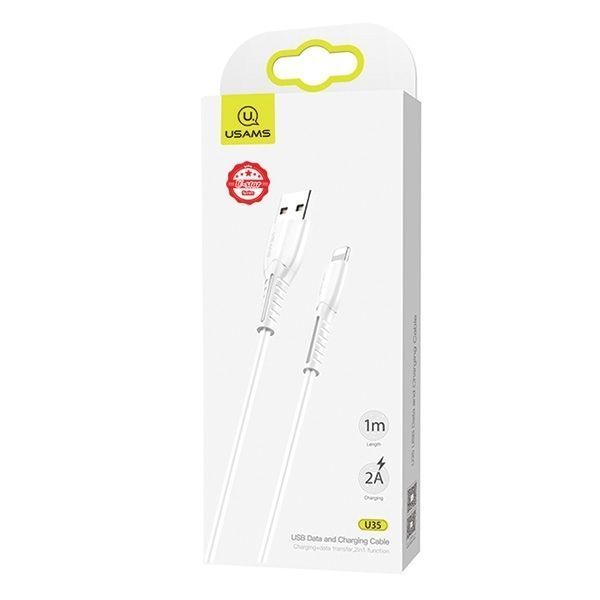 Kabel USAMS U35 Lightning 2A Fast Charge 1M - White