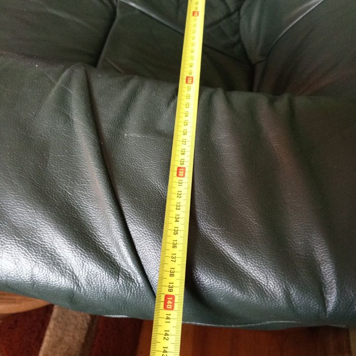 Sofa 2 osobowa, skóra, zielona + druga gratis