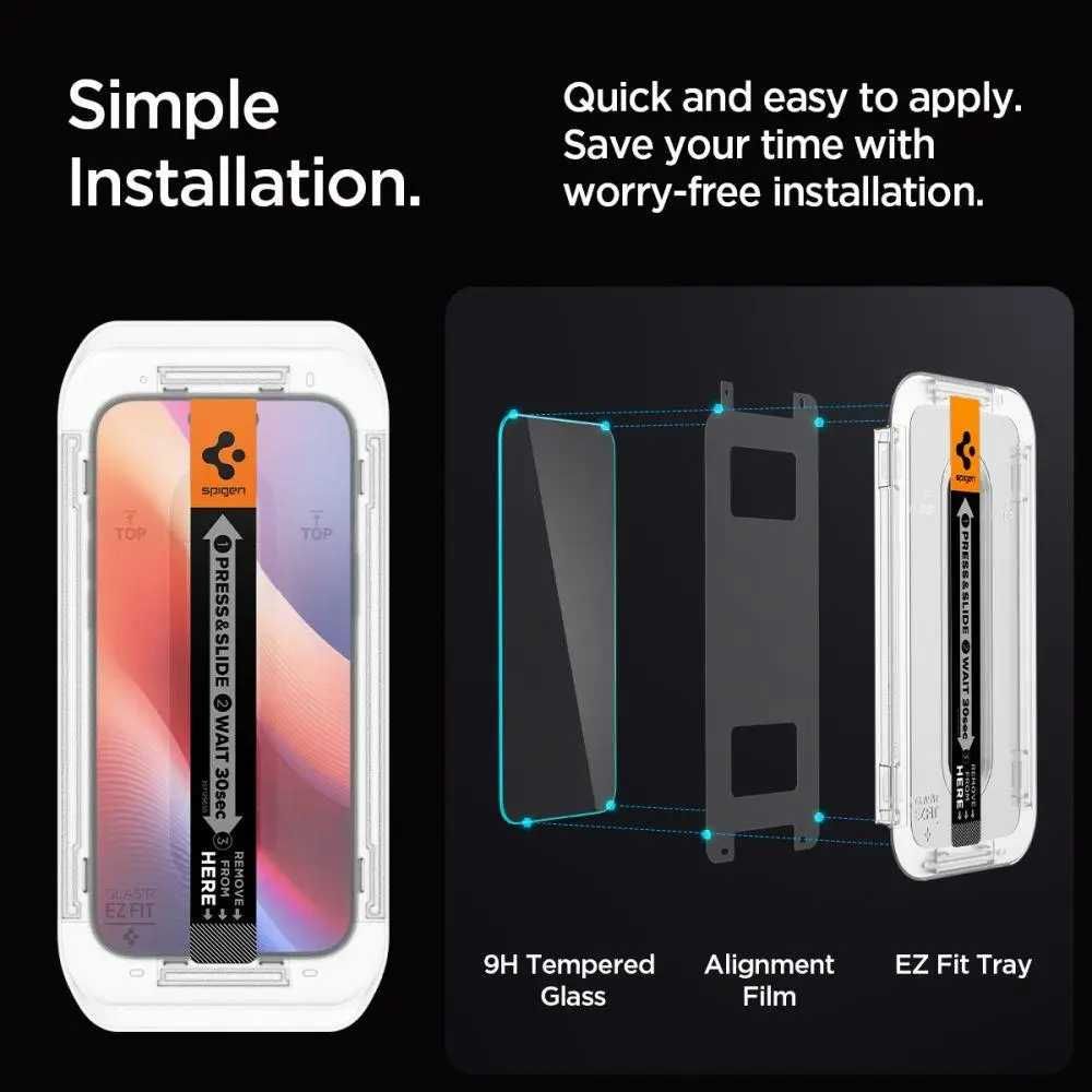Защитное стекло Spigen Glas.tR EZ FIT 2-Pack iPhone 16 Pro Max - Clear