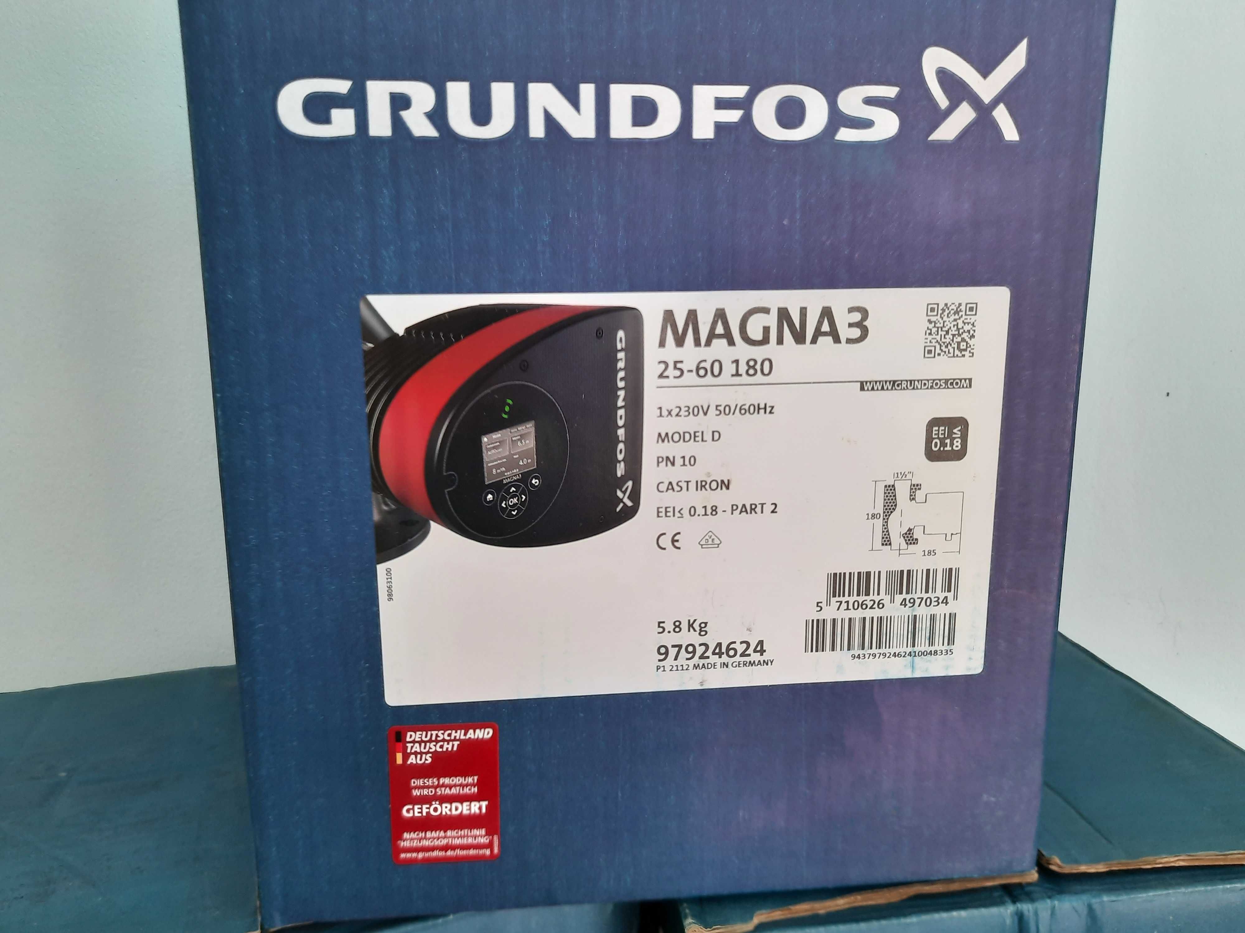 НОВЫЙ. Циркуляционный насос Grundfos MAGNA3 25-60 180 / MAGNA1 32-80