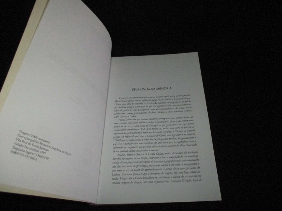 Livro Memórias da linha de Cascais Branca Gonta Colaço Maria Archer