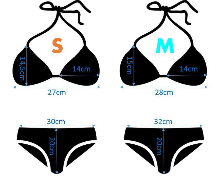 Bikini Laranja/Preto ou Menta/Preto [NOVOS]