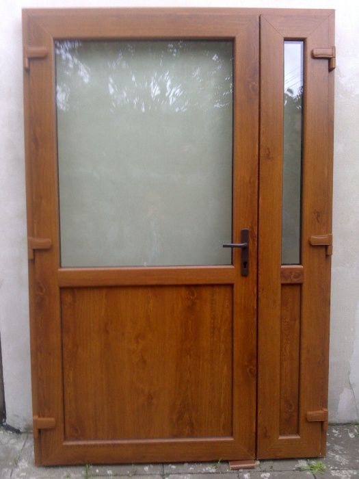drzwi PCV dwuskrzydłowe 125x210 złoty dąb RÓŻNE KOLORY OD RĘKI TRANSPO