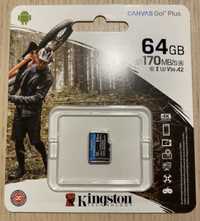 Kingston Canvas Go! Plus micro SD 64 GB Class 10, 170 MB/s