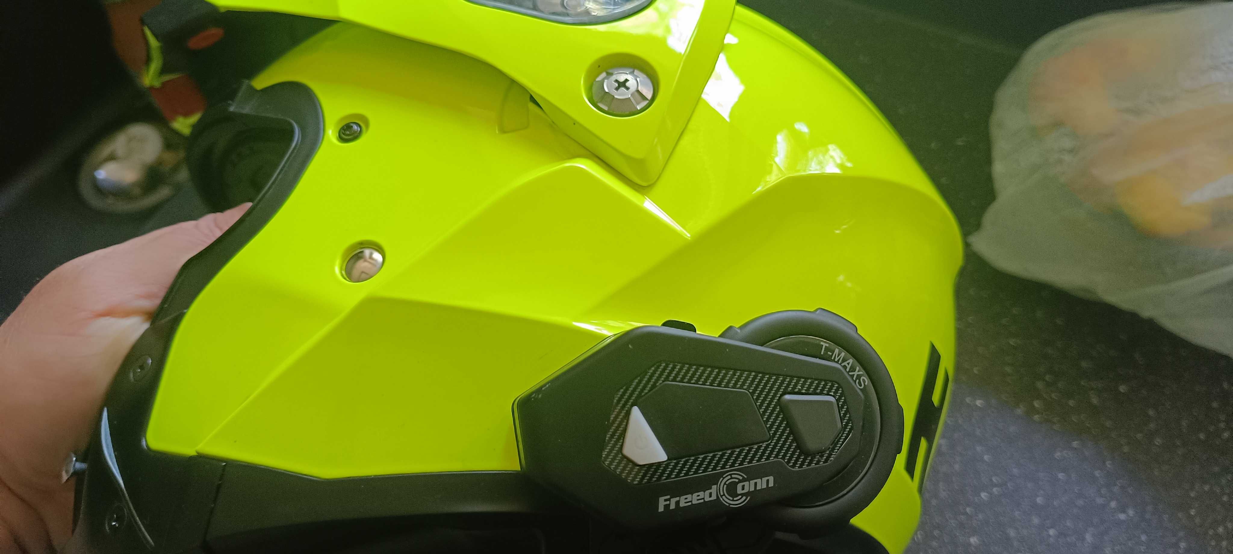 Kask HJC C91 fluo rozmiar L plus intercom T-Max S