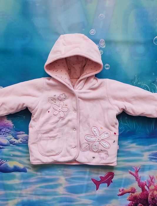 Marks&Spencer Ciepła bluza kurteczka dla dziewczynki r. 3-6mies