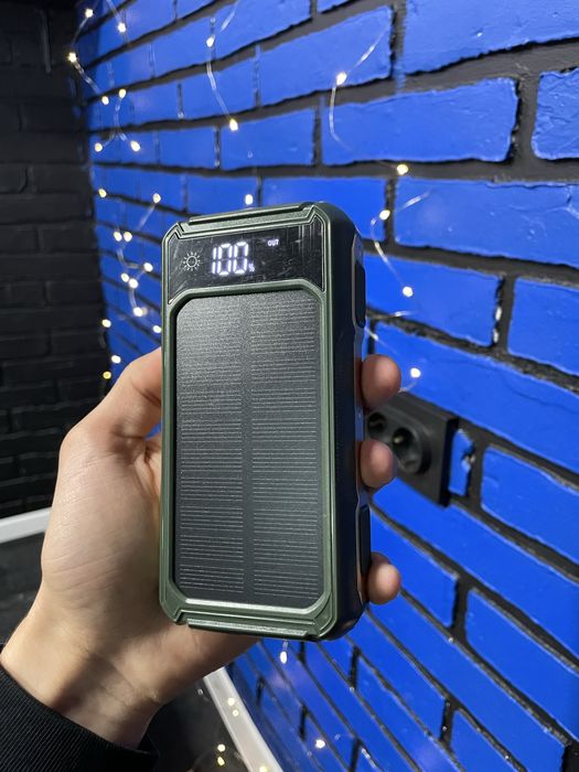 Розпродаж! Повербанк Power Bank 20000mAh з сонячною батареєю