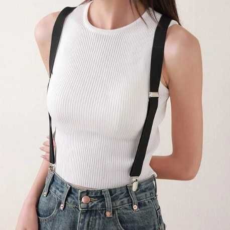 Женские классические подтяжки Польша / чорні підтяжки жіночі