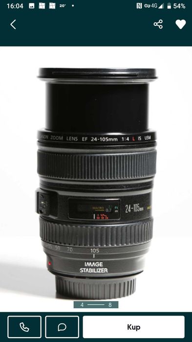 Obiektyw canon L EF 24-105 f4