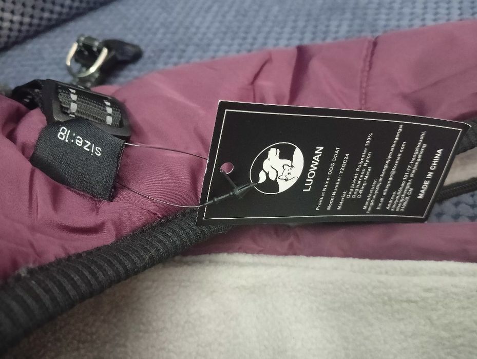 Wodoodporna kurtka z szelkami dla psa