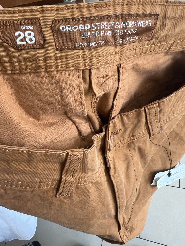 Spodnie meskie Cropp 28 S kolor rudy