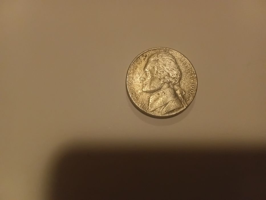 5 centów moneta United Stattes of America 1996 rok odwrotka destrukt