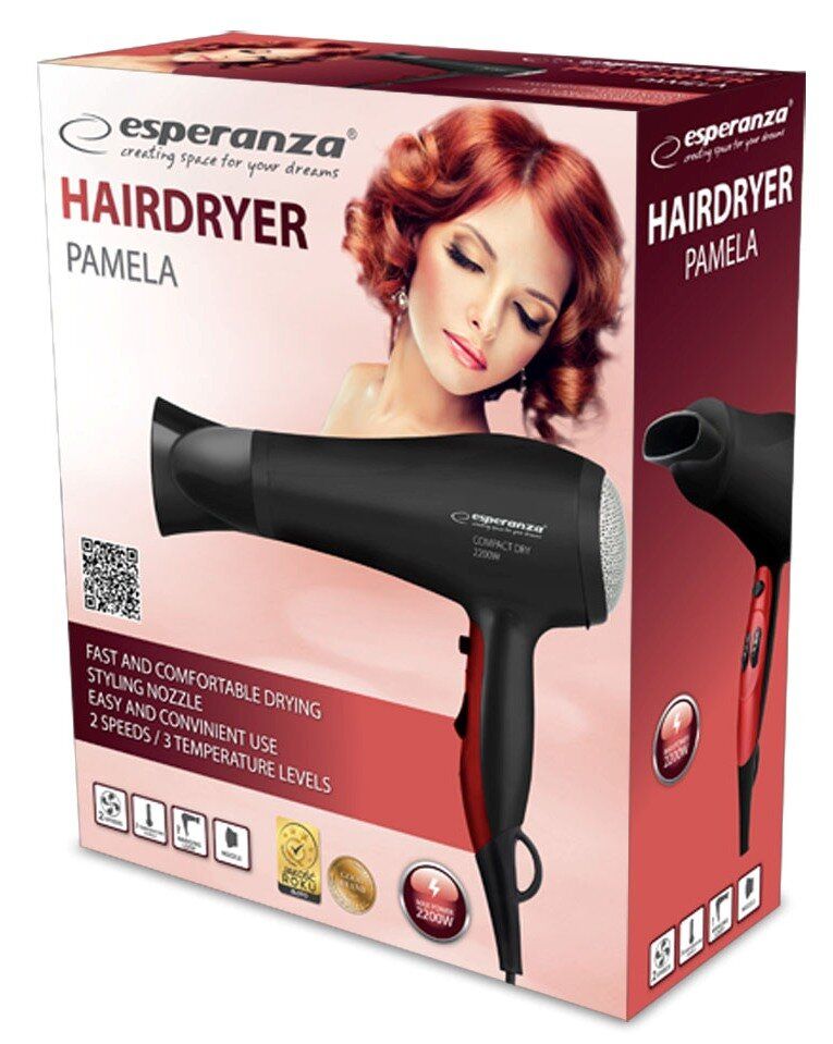 es123 pamela duża suszarka do włosów mocna 2200w