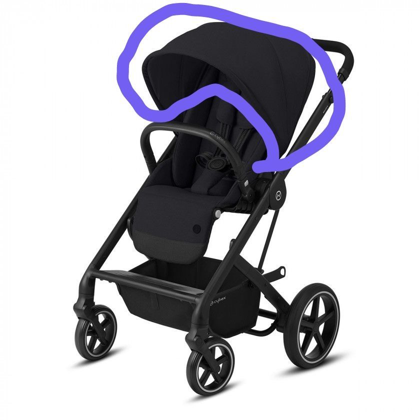 Cybex balios S lux Deep Black Тканина Капюшон