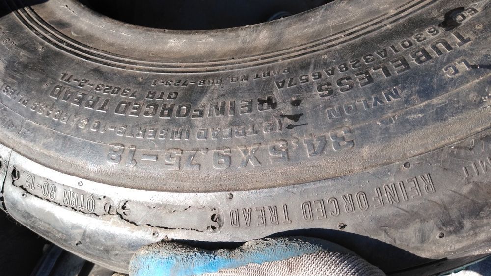 Opony 34.5x9.75-18 przyczepa tandem beczka samolotowa bfgoodrich