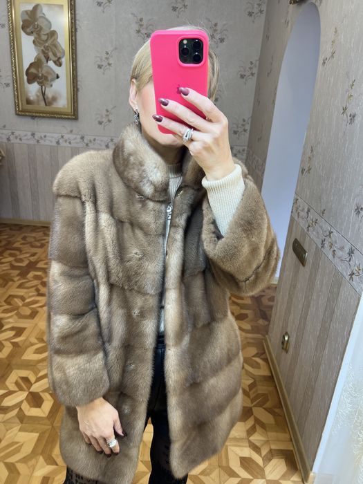 Норкова шуба Casiani Греція плюшева норка xs/s