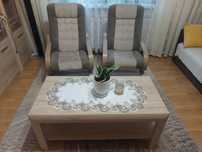 Fotele, stoliczek, sonoma, meble, pokój, nowe, salon