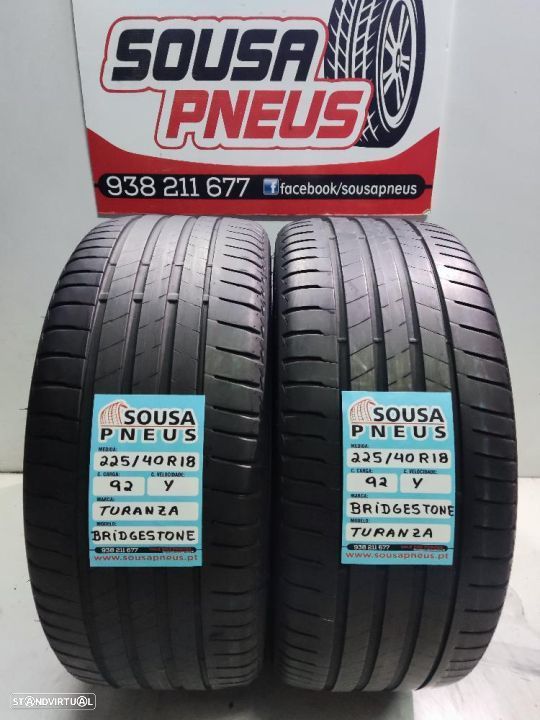 2 pneus semi novos 225-40r18 bridgestone - oferta dos portes