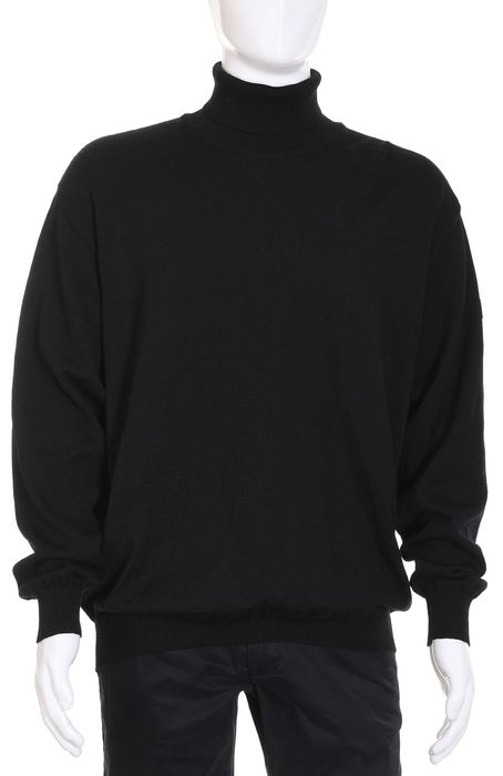 MARZ czarny sweter męski z golfem golf Pure New Wool 100% MERINO XXL 5