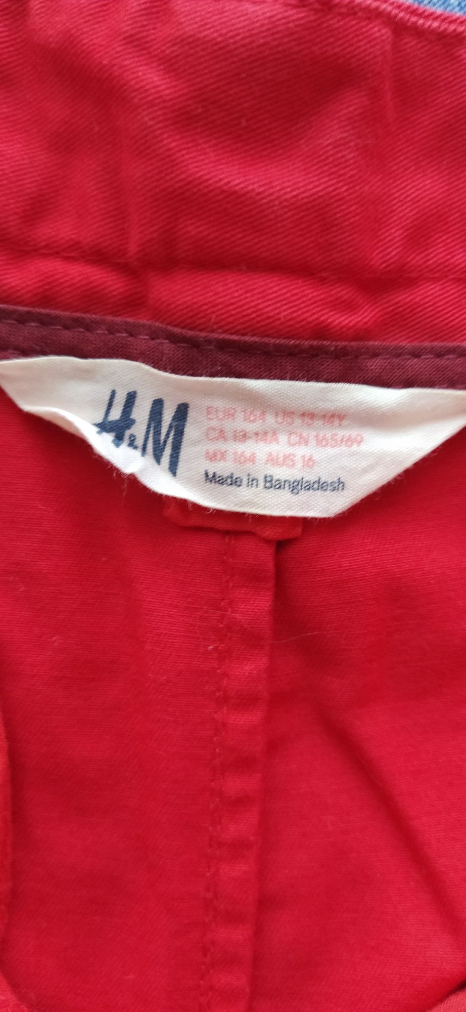 Czerwone jeansy h&m