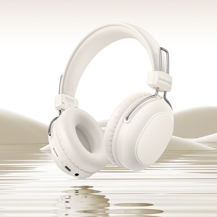 Borofone Słuchawki nauszne BO33 Melody bluetooth białe