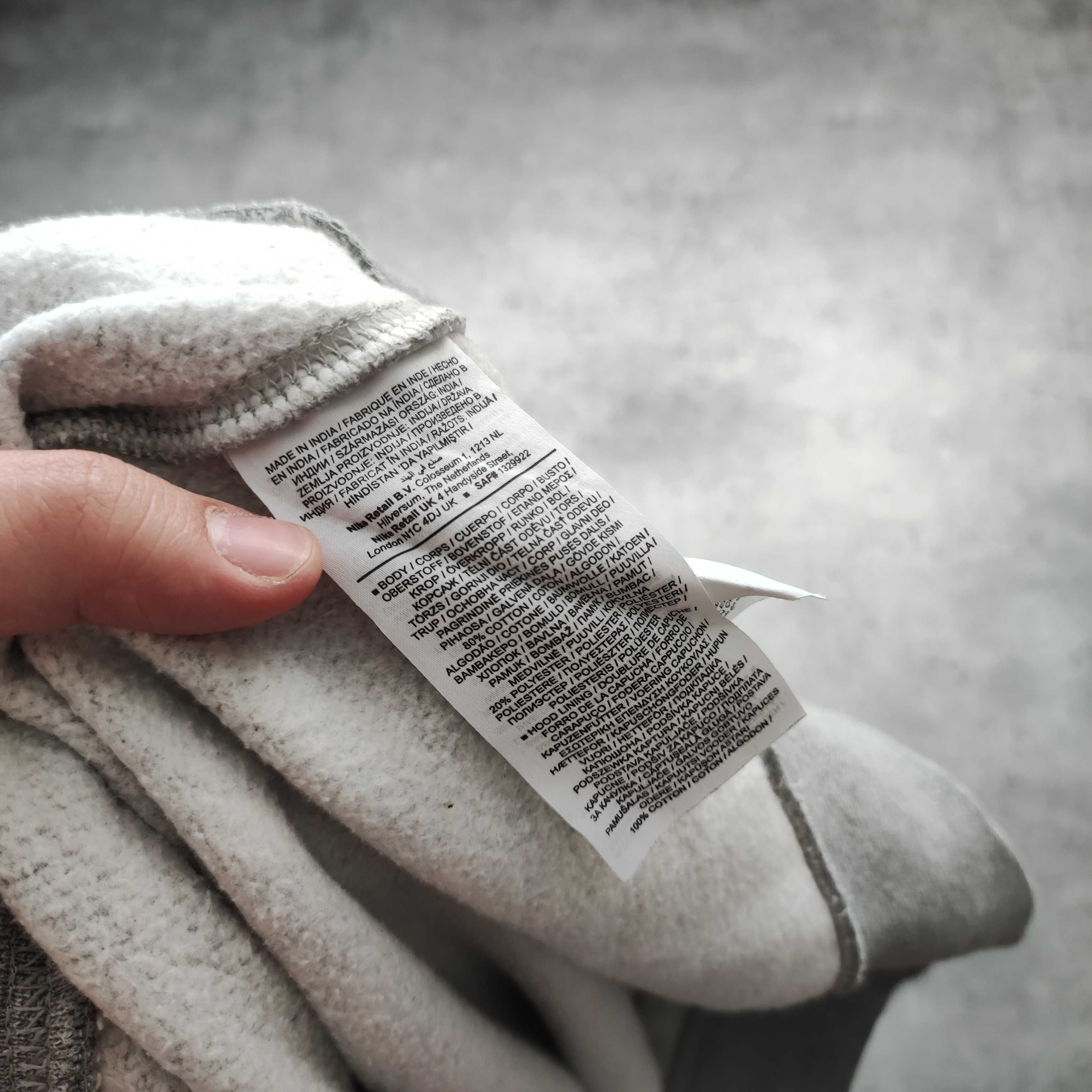 MĘSKA Bluza PREMIUM z Kapturem Szara Bawełna Klasyk Haft Logo Sport