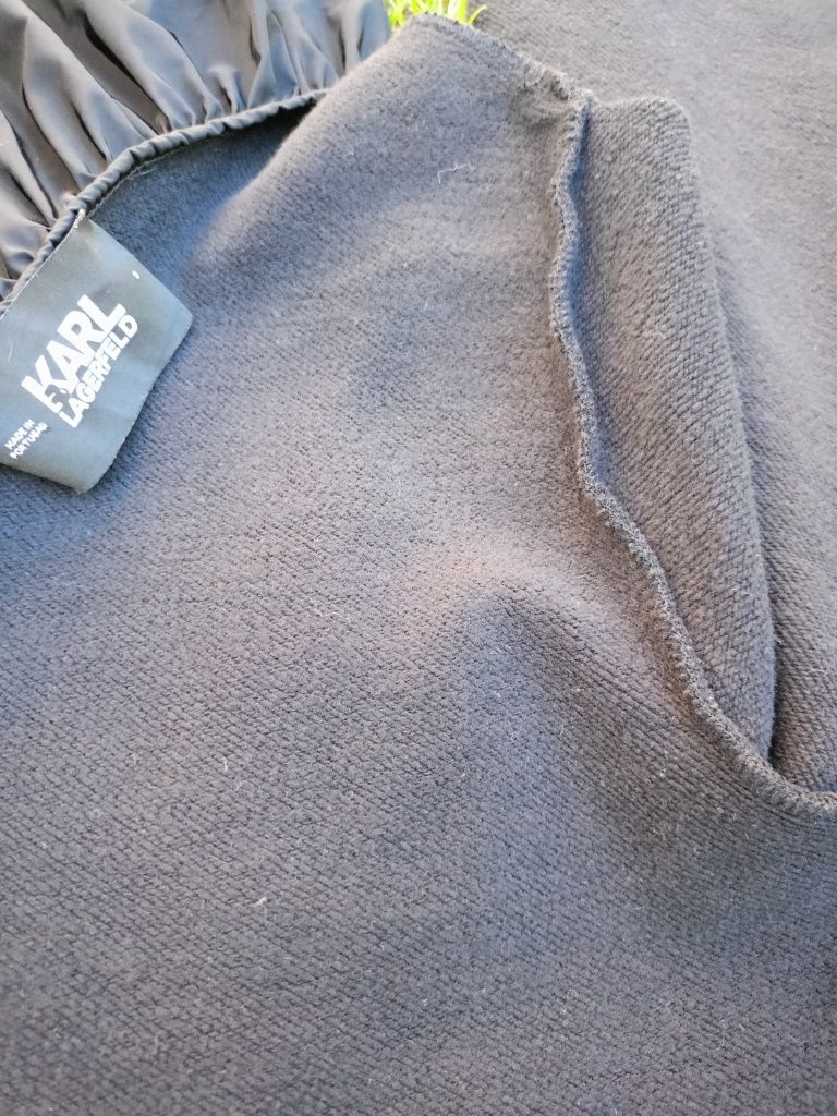 Bluza damska elegancka oryginalna S Karl Lagerfeld czarna