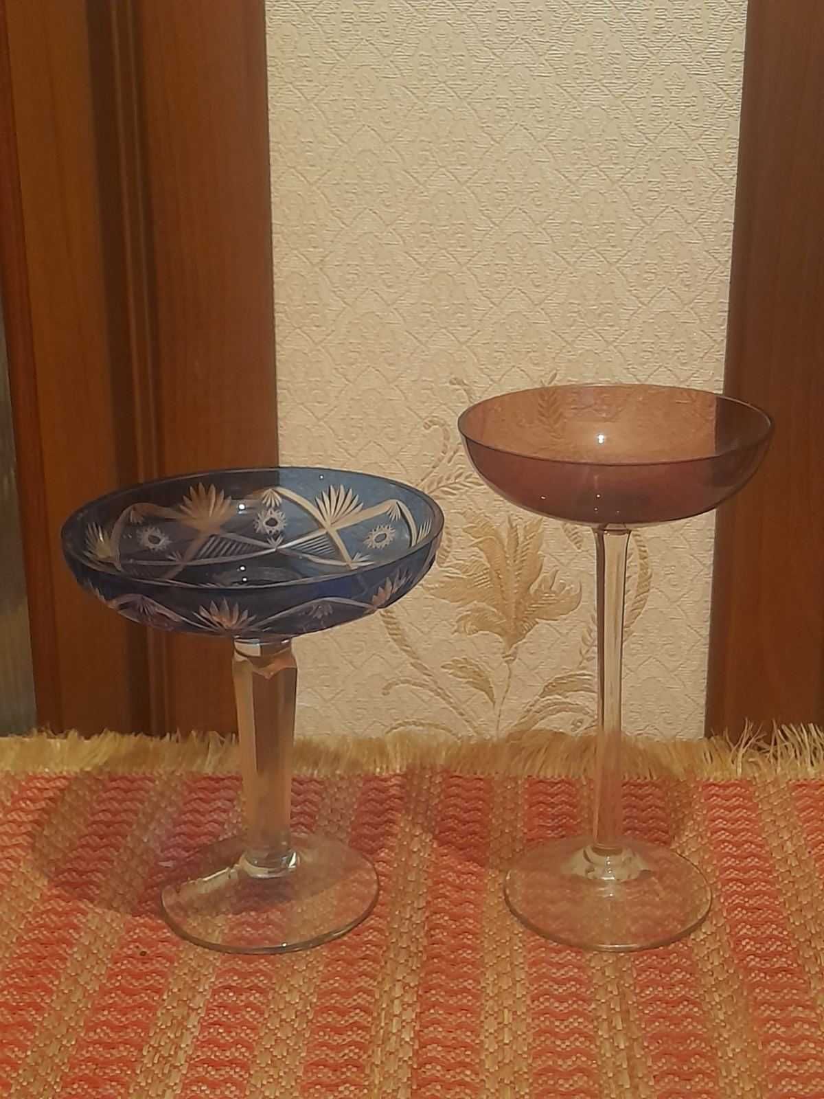 Ваза Фруктовница цветное стекло