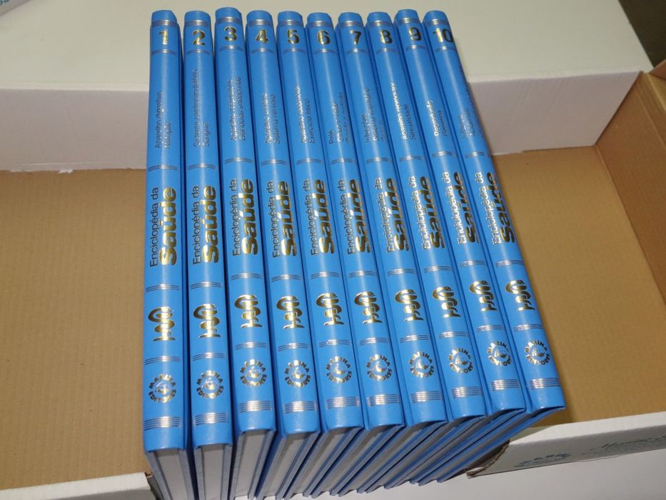 Enciclopédia da Saúde, 10 volumes e atlas de anatomia - NOVO