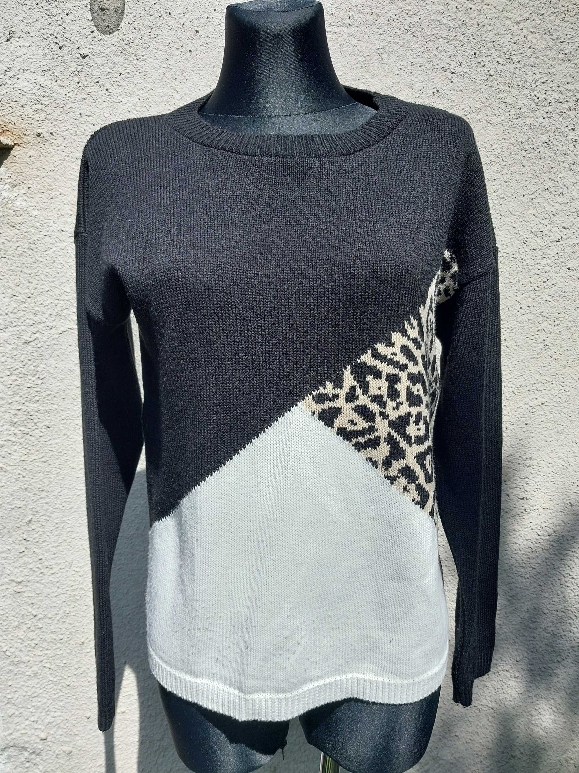 Sweter dlugi rekaw romby panterka