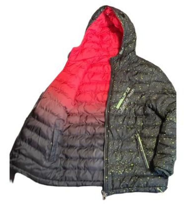 Молодежная зимняя куртка на две стороны