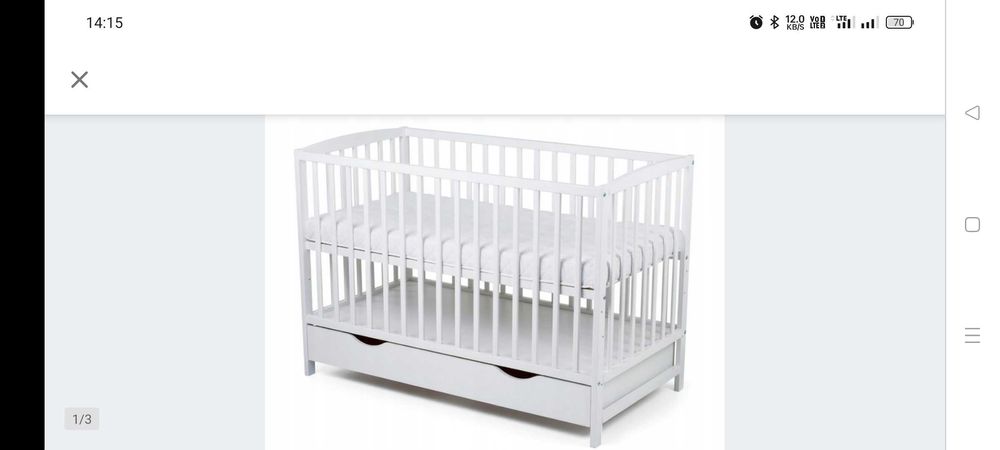 Łóżeczko z szufladą OLA 120x60