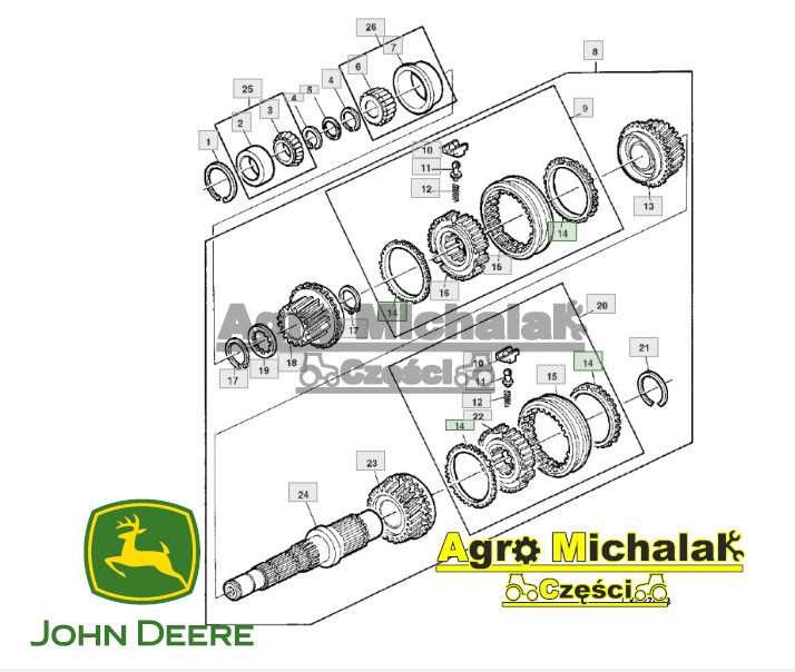 Pierścień synchronizatora , hamulec skrzynia JD 3640, 2040, 2950, 3150