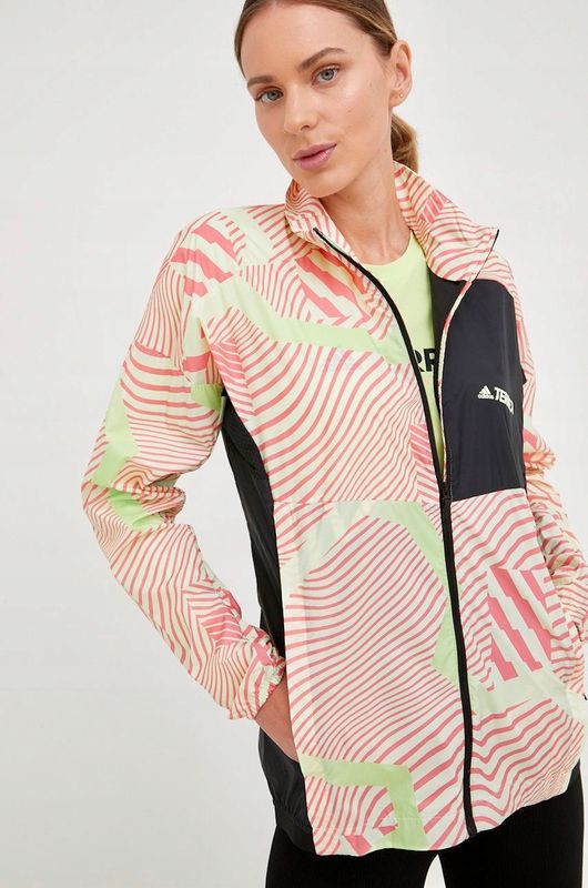 Adidas Terrex Trail Wind Lekka Kurtka Trekkingowa Damska Odblaski Logo
