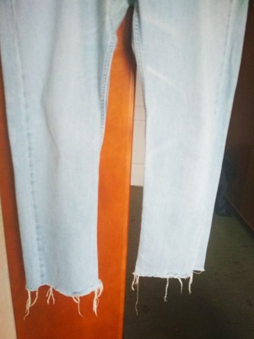 Męskie jeansy 40/30 pas 108 cm niebieskie