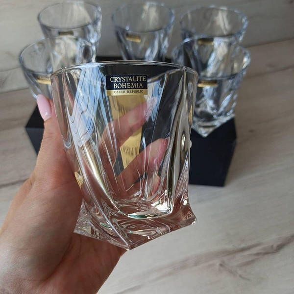 Склянка для віскі Bohemia Quadro 340 мл поштучно. Стакани богемія