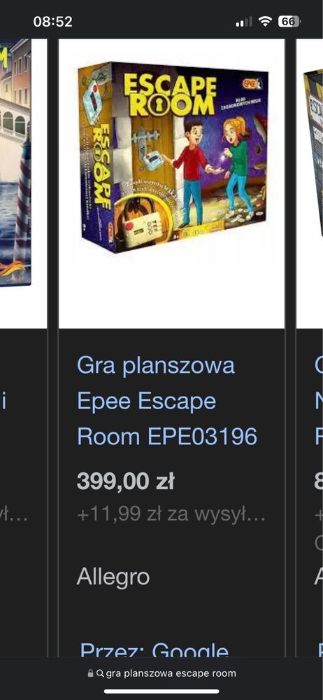 Gra Escape room , gra planszowa