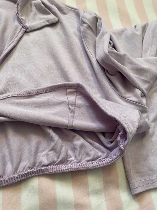 Fioletowy crop top z długim rękawem Pretty Little Thing XL/L 42/40