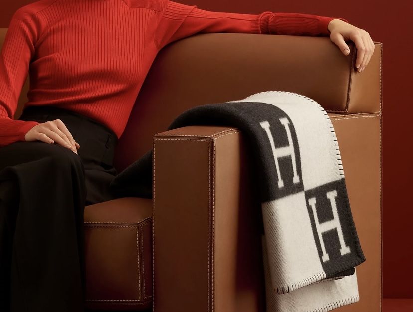 Hermes Avalon oryginalny koc welniany