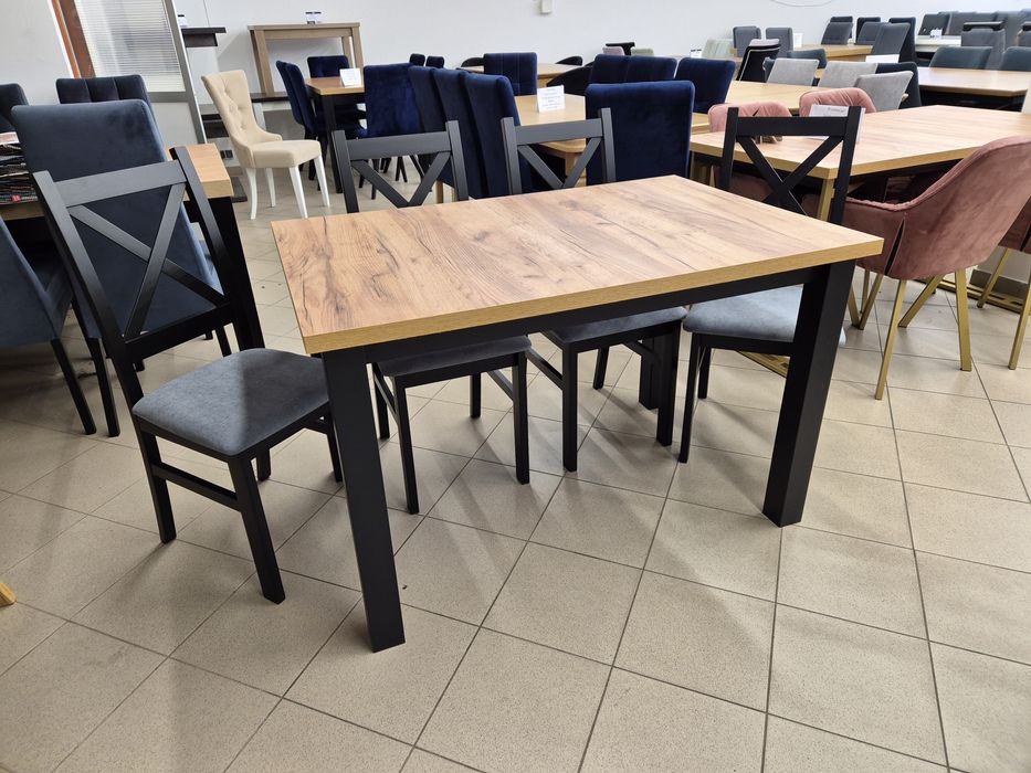 Nowy stół 120x80 dąb craft + 4 krzesła dostępny od ręki