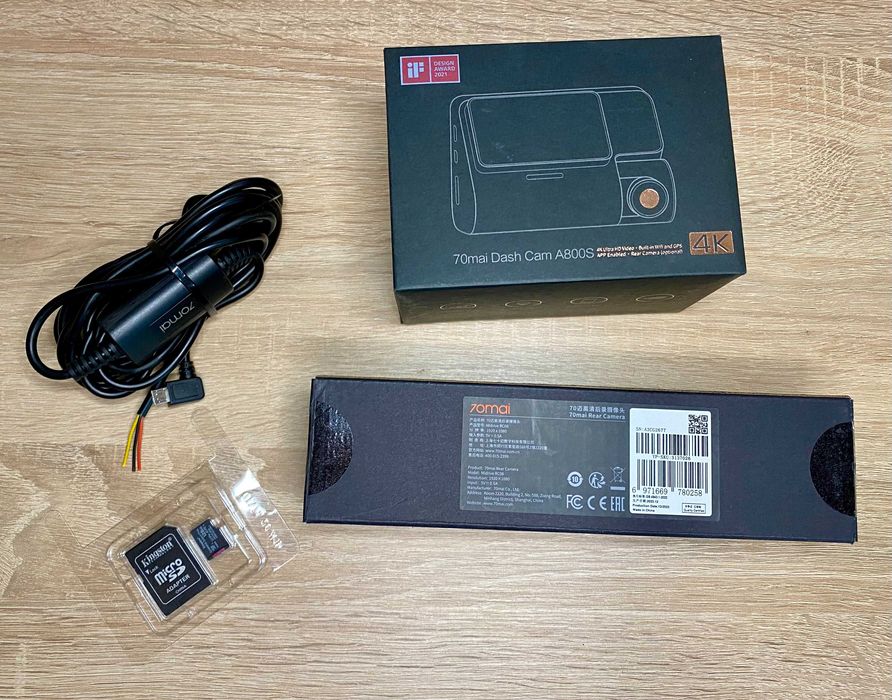 70mai Dash Cam A800S+камера Midrive RC06+ кабель Midrive UP02